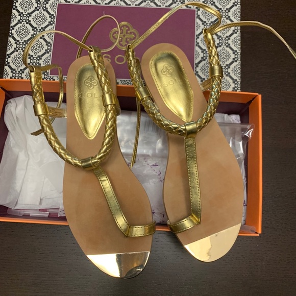 Isola Shoes - Isola SandalsNWT & box Gold/leather shoe Size6.5M